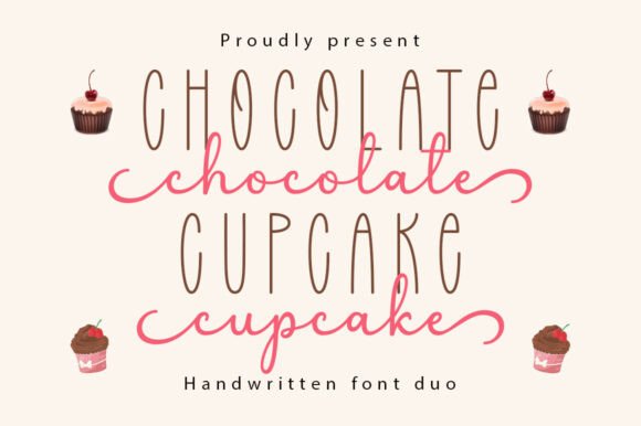 Chocolate Cupcake Duo: A Font for Heartfelt Design