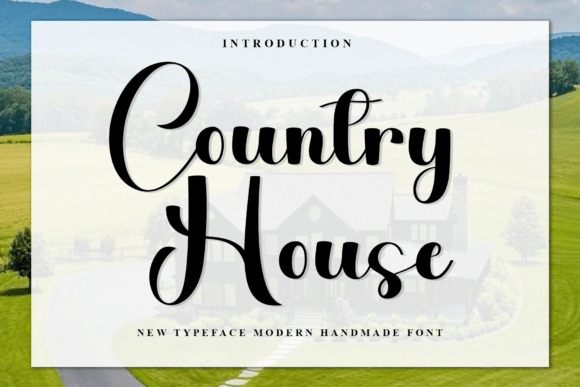 Country House: A Warm Script Font for Branding Projects