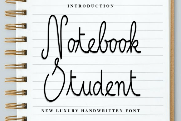 Notebook Student: A Festive Font for Branding Magic