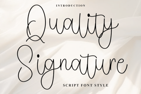 Quality Signature: A Script Font for Editorial Design Excellence