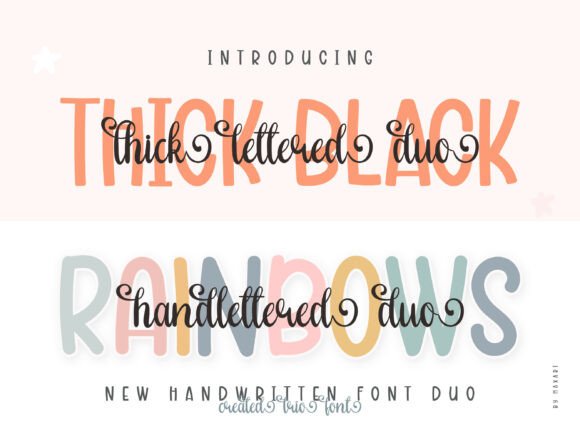 Thick Lettered Duo: A Versatile Font for Crafters and Designers